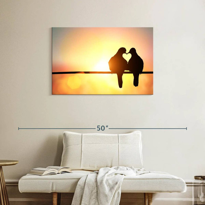 Silhouette de Hardie Love Birds, H 24 po x l 36 po