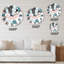 Collage d'art coloré aux couleurs pastel - horloge murale moderne-60327471