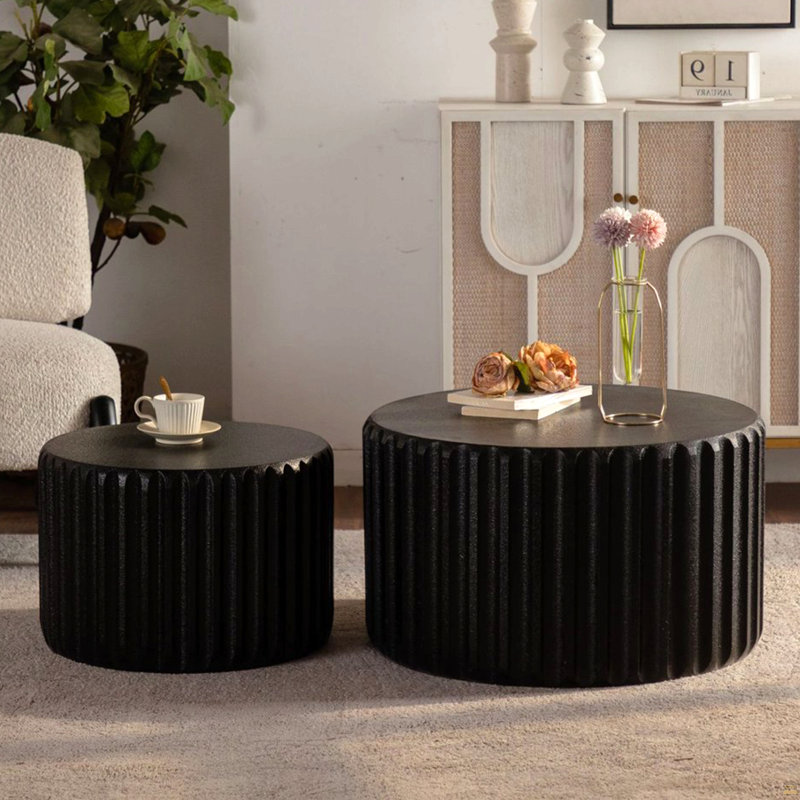 Ensemble de tables basses rondes