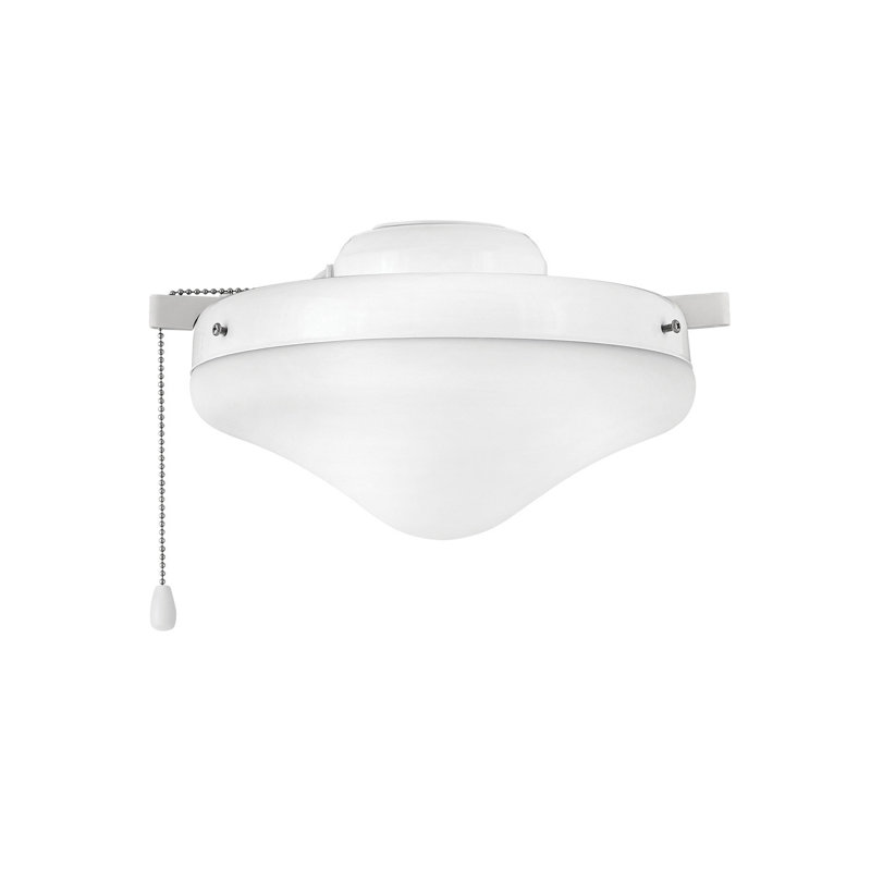 Glass Ceiling Fan Light Kit, Appliance White
