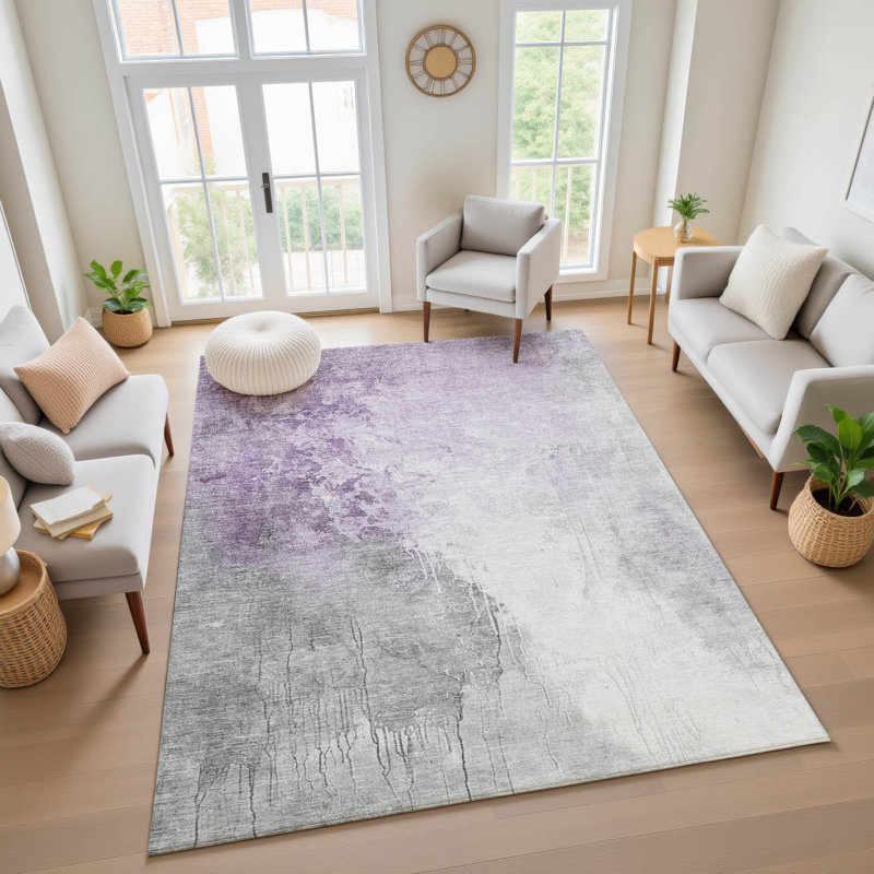 Premium Machine Washable Stallings AMF1842 Abstract Rug, Rectangle 10' x 14'