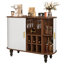 Armoire de bar Mid-Century moderne avec un grand tiroir de rangement, 4 espaces de rangement cachés sur le côté-133071551