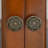 Retro Nut-brown Solid Wood Corner cabinet