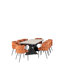 Ensemble de chaise de salle à manger avec accoudoirs tressés Tyrone-125186628-55173937