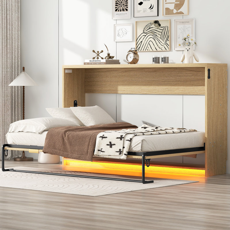 Lit escamotable simple TG avec rangement escamotable
