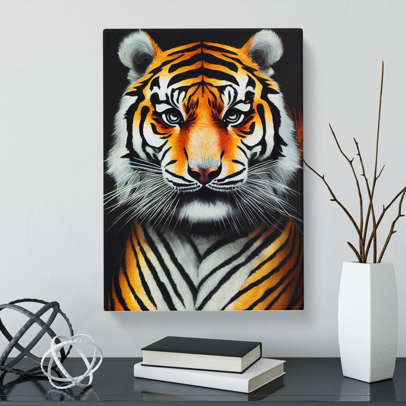 Tiger Portrait Vol.1 - Wrapped Canvas, 60cm H x 40cm W x 3cm D