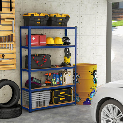 Étagère de garage réglable Rebrilliant 2 pièces à 5 niveaux avec charge maximale de 2 200 lb pour l'entrepôt