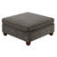 1 pièce OTTOMAN SEULEMENT en tissu chenille gris OTTOMAN