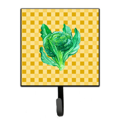 Organisateur de clés murales : brocoli on basketweave avec crochets clés Boeld