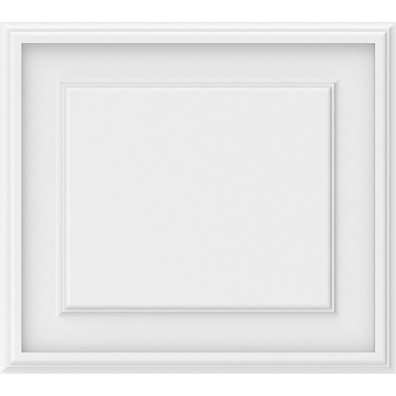 Panneau mural surélevé en PVC blanc Legacy, H 16 po x l 18 po x P 0,63 po