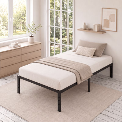 14" Modern Heavy-Duty Metal Platform Bed Frame，No Box Spring Needed