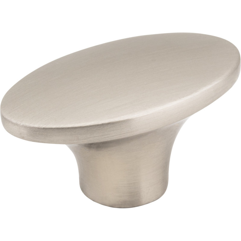 Hudson 1.875" Length Oval Knob, Satin Nickel