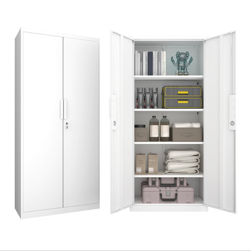 Metal Tall Storage Cabinet With Doors And Adjustable Shelves,72" Lockable Garage Storage Cabinet With Lock For Home Office,Garage,School