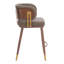 Tabouret de bar Brew brun et noyer