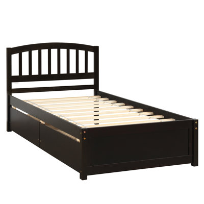 Twin Platform Storage Bed Wood Bed Frame With Two Drawers And Headboard -  Red Barrel StudioÂ®, 8ACF10D16D9F470DB214B525C9B095B8