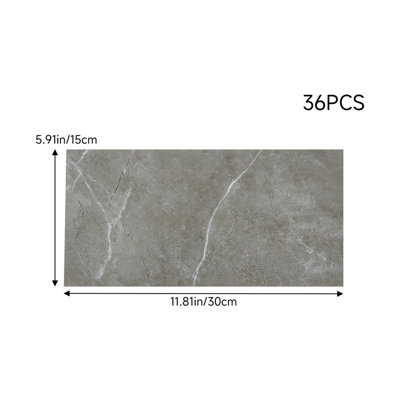 36Pcs Self-Adhesive Marble-Effect Flooring Tile Set