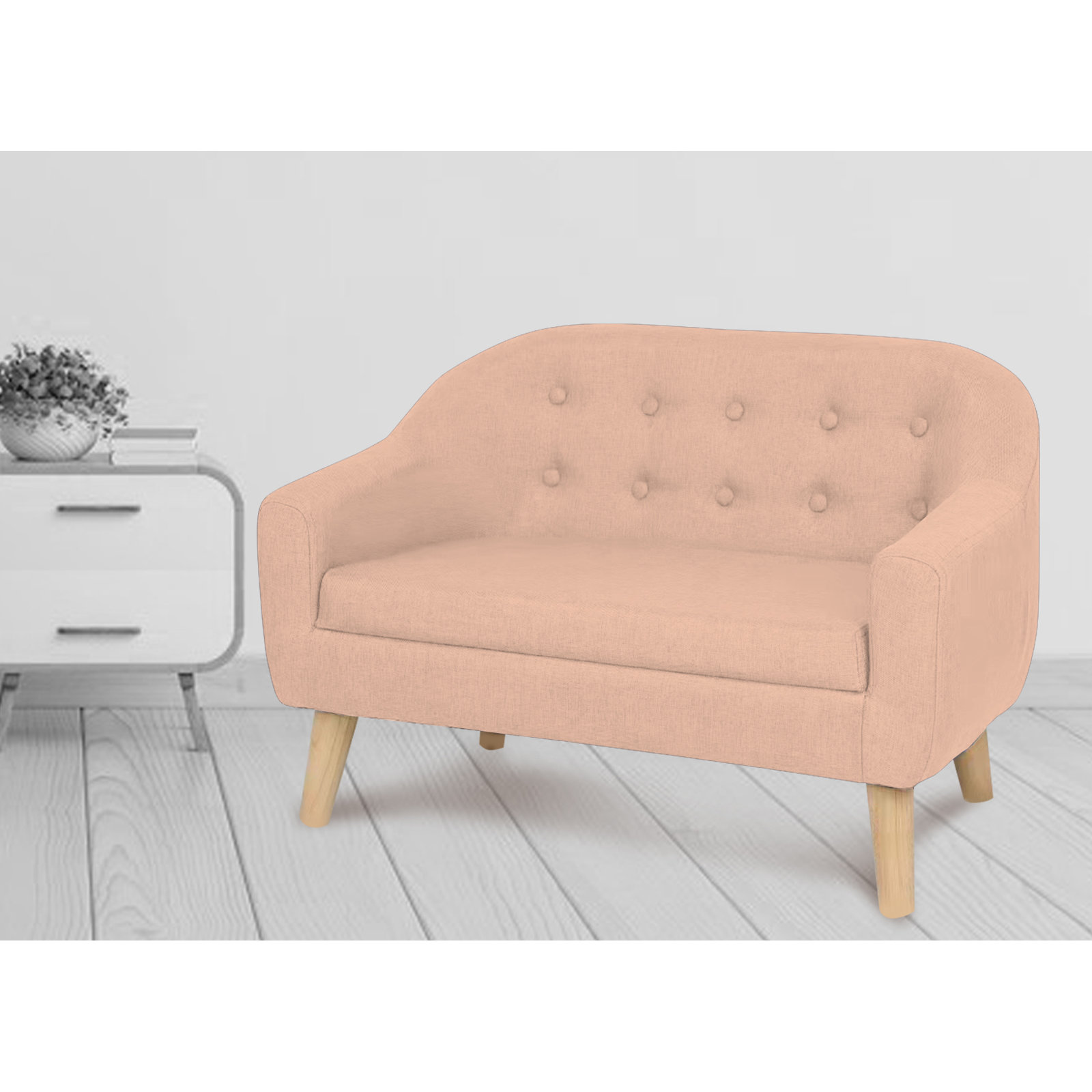 Benales Kids Foam Mini Sofa, Pink