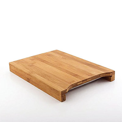 Bamboo Chopping Board With Stainless Steel Tray