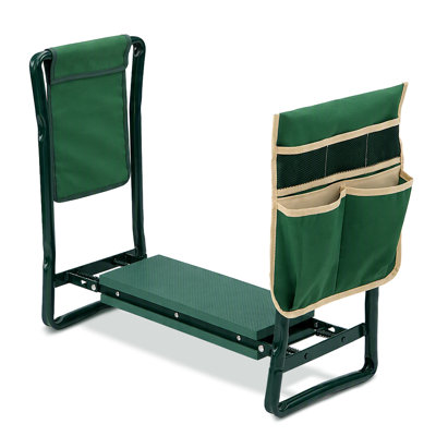 Foldable Garden Kneeler and Seat Bench with 2 Tool Pouches for Gardeners, Plant Lovers & Seniors