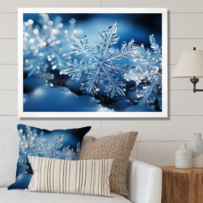 Glimmering Snowflakes II - Winter Landscape Framed Art