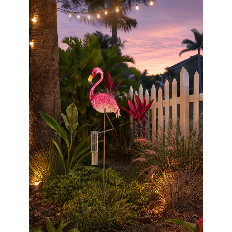 Piquet de jauge de pluie décoratif, Flamant rose
