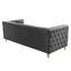 Canapé en velours de luxe Arnav, 86 po de largeur, fabrication solide, entièrement assemblé-291252968