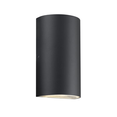 Black 16cm H Integrated LED Outdoor Flush Mount