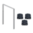 80''H Prehung Door Hardware Kit / Trimmable Jamb,Hinges, Left Hand