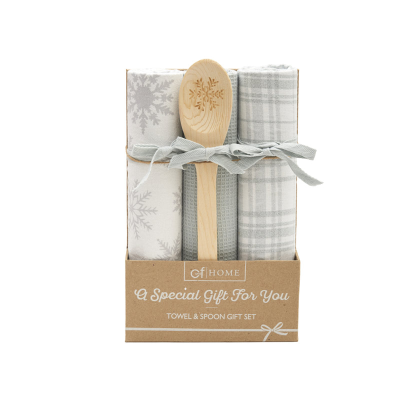 Ensemble de 4 serviettes et cuillère Sparkle