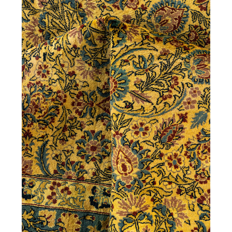 Overdyed Hand-Knotted Wool Modern-Contemporary Gold Area Rug 8' 1" x 10' 5"