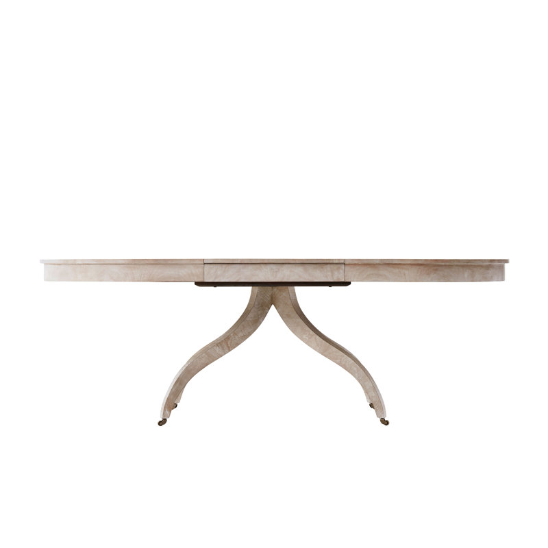 Composition Oval Mahogany Wood Dining Table