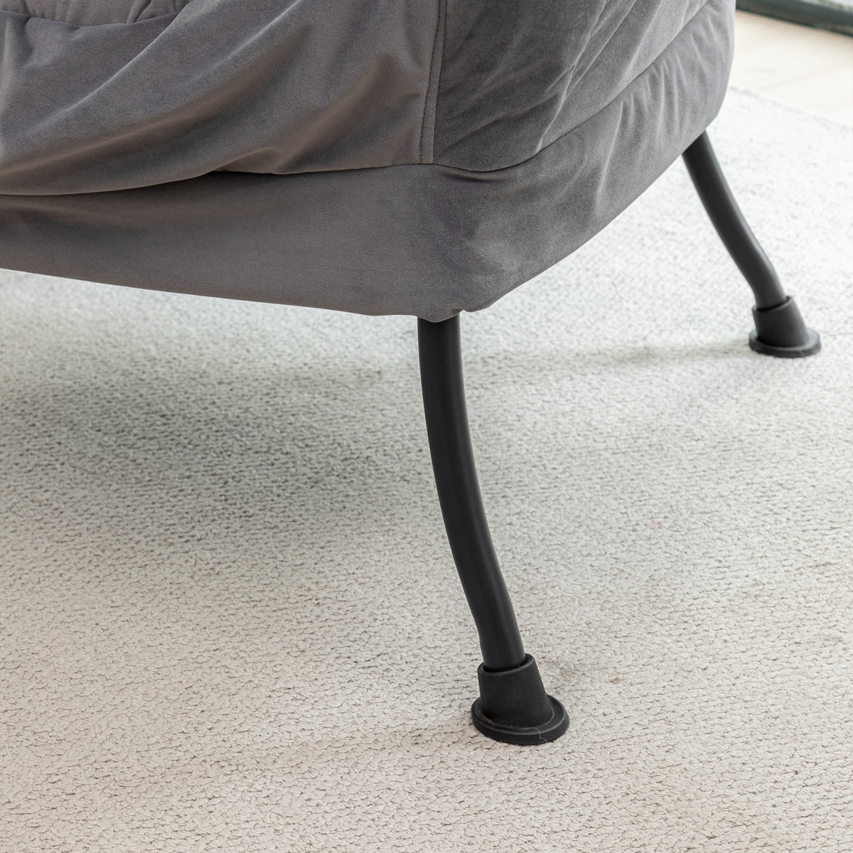 Upholstered Lazy Chair with Ottoman,Modern Comfy Lounge Sofa Chair with Armrest and a Side Pocket