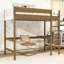Lit mezzanine simple avec bureau et échelle
