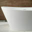 WOODBRIDGE 59" L x 33-1/2" W Luxury Contemporary Solid Surface Stone Resin Freestanding Bathtub in Matte White-51226556-116257507