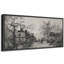 Dessin architectural rétro - urbain intemporel, reproduction sur toile-98042392-111176812
