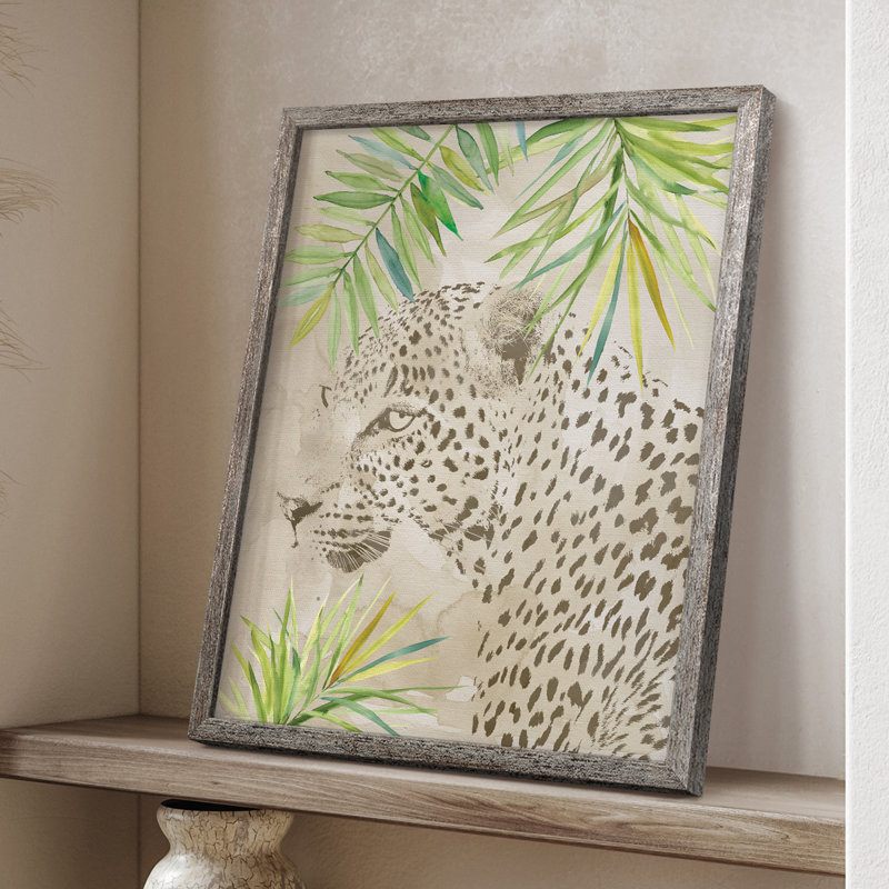 Boho Jungle Cat II Framed Print - Solid Wood