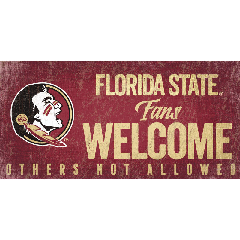 NCAA Fans Welcome Sign, décoration murale, Université de Florida State