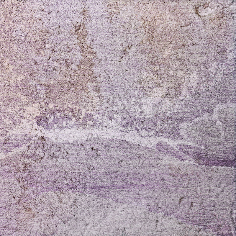 Tapis de qualité supérieure lavable à la machine à poils longs ADS517, Mauve, 10 pi x 14 pi
