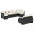 Vidaxl Garden Sofa Set Black, Cream White