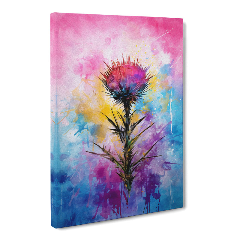 Thistle - Wrapped Canvas, 60cm H x 40cm W x 3cm D