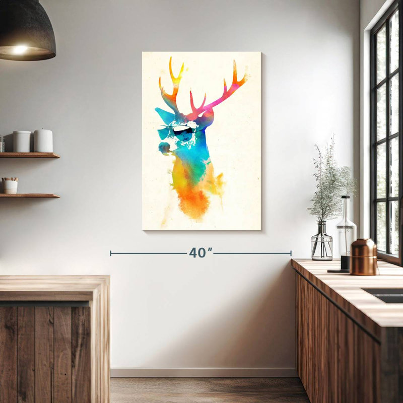 Brampt ensoleillé cerf, H 39 po x l 26 po