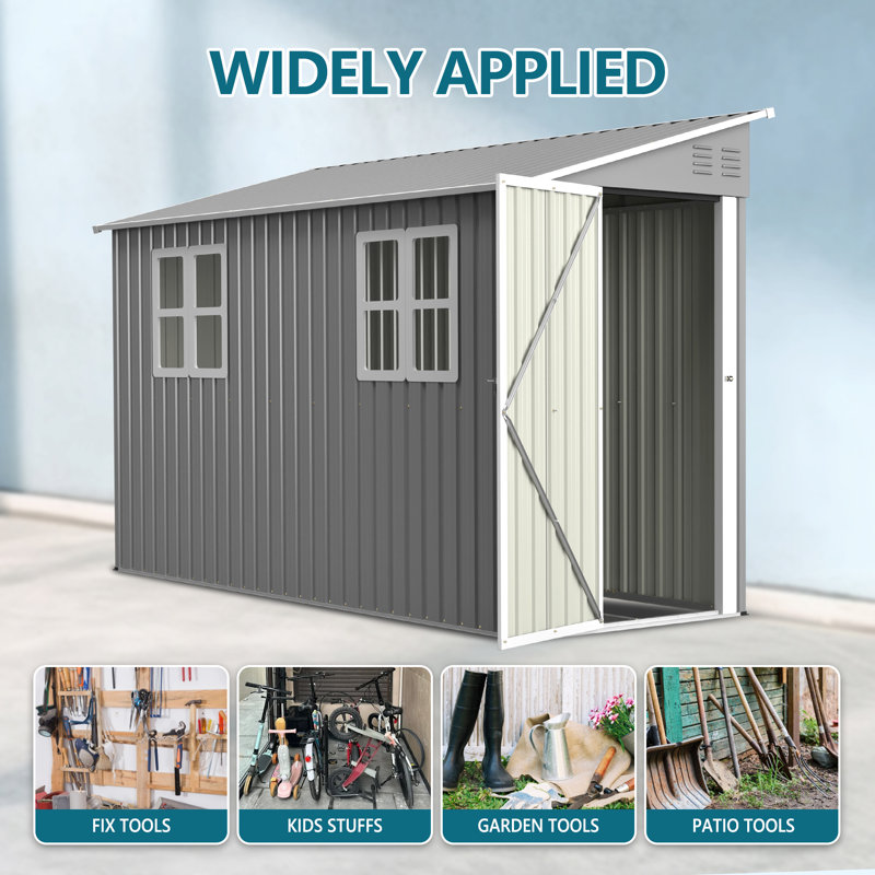 4x10 Ft Shed With 2 Windows