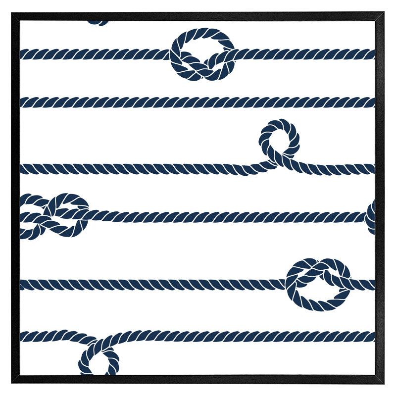 Curley Rope - Single Picture Frame Print, Black Framed, 51cm H x 51cm W x 4cm D