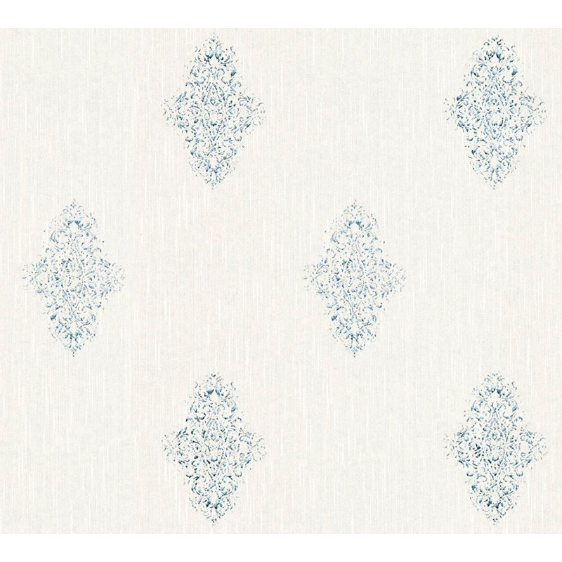 Rouleau de papier peint damassé l 33 pi x p 21 po Filmore, Crème