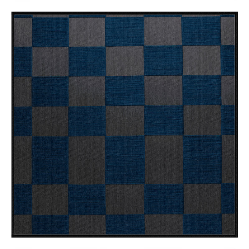 Tapis botanique brun lavable à la machine, Carré 5 pi