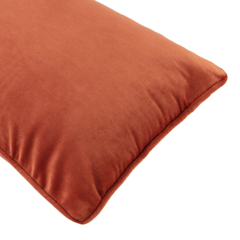 Chanasya Holland Velvet Pillow Cover, Rust