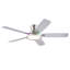Ventilateur de plafond encastré moderne de 52 po avec lumières et télécommande, réversible et 5 pales à double face-1012272280