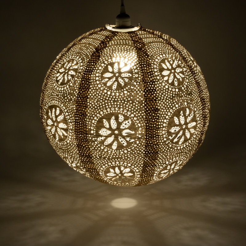 18'' Beige Tyvek Globe Indoor/Outdoor LED Pendant Lamp