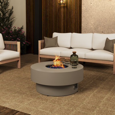 Outdoor Round Steel Fire Pit Table