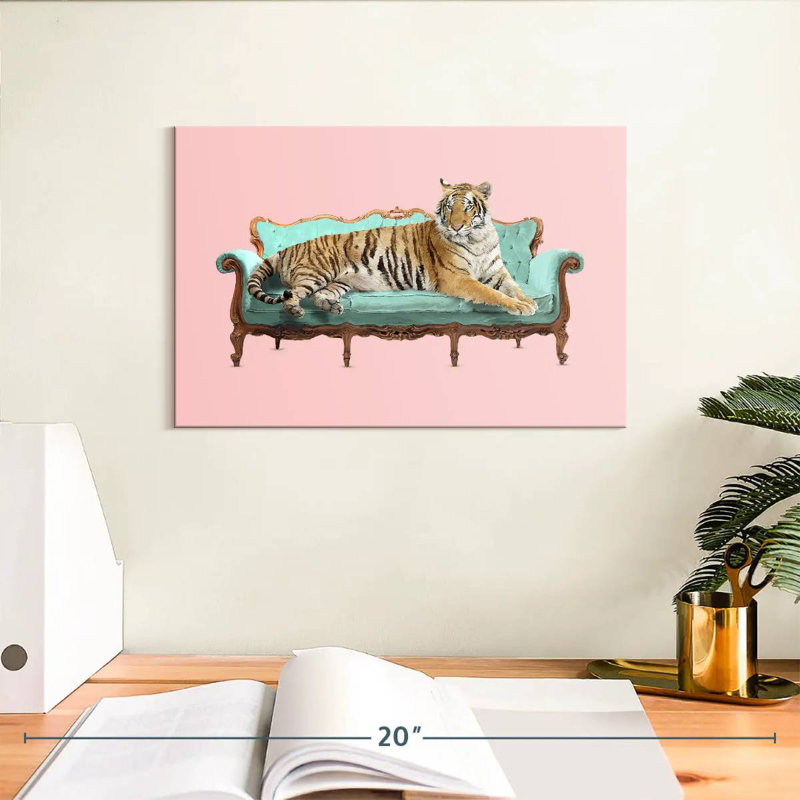 Lazy Tiger, 8" H x 12" W